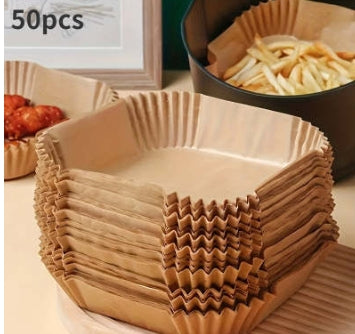 Freidora de aire, papel desechable para alimentos, forro de papel, freidora, cocinas, a prueba de aceite, plato de barbacoa, vaporizador, accesorios para hornear