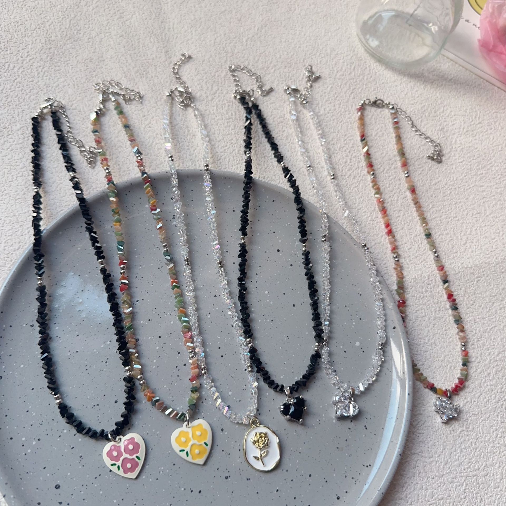 Collar de Cuentas Que No se Destiñe para Verano de Mujer