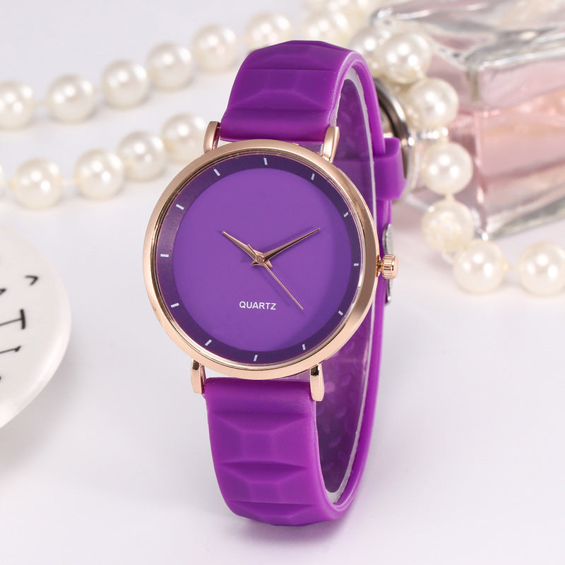 Relojes casuales de silicona de gelatina para hombres y mujeres