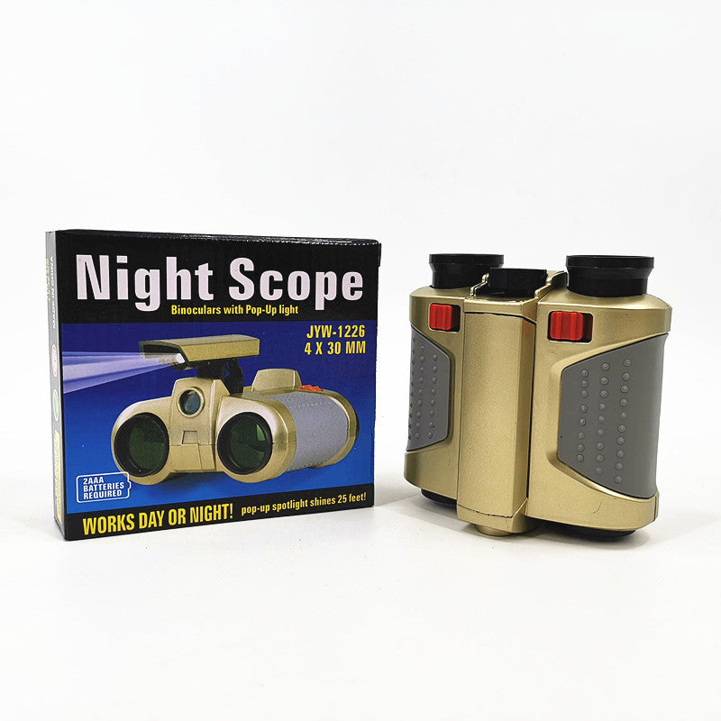 Télescope pour enfants avec jumelles lumineuses pour l'aventure en plein air, jouets de camp d'été