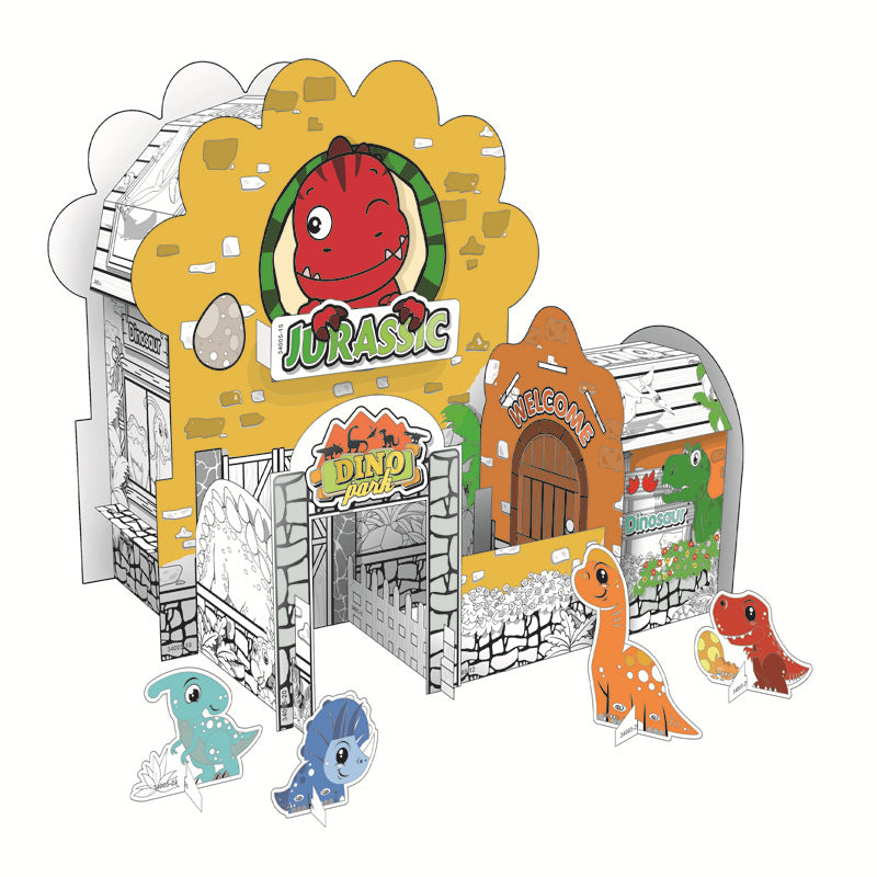 Maison Graffiti à Peindre en Puzzle 3D