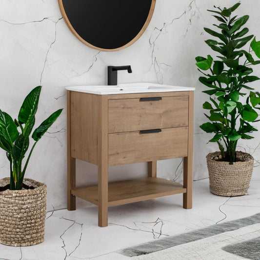 30 Inch Bathroom Vanity Plywood With 2 Drawers by eprolo