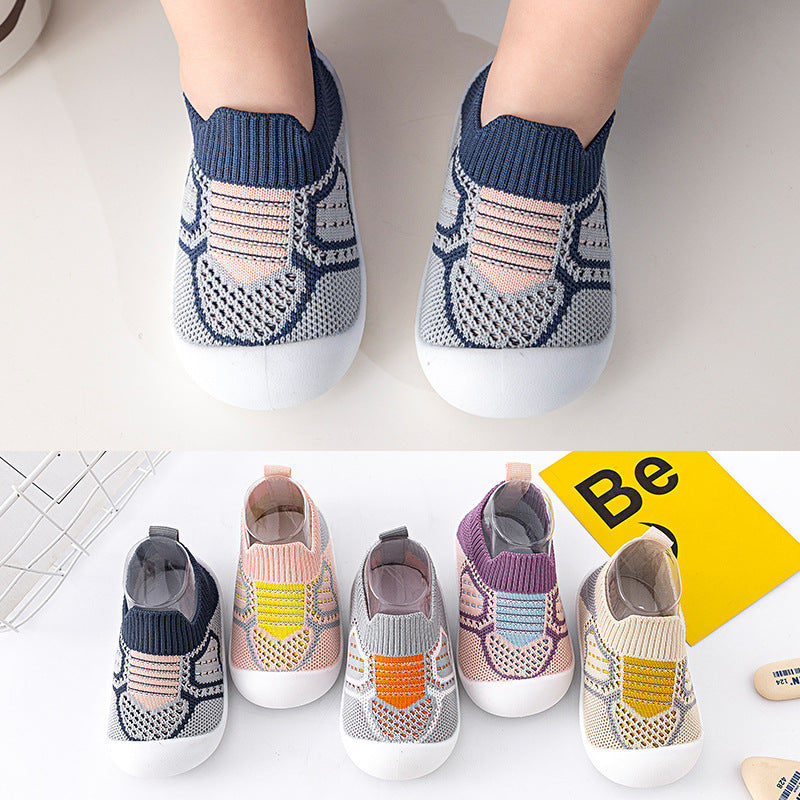 Chaussures de marche antidérapantes à semelle souple pour bébé