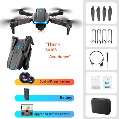 E99pro Drone aérien 4k Double caméra haute définition Caméra trois côtés