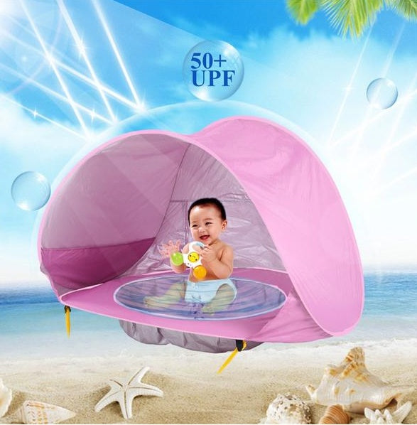 Tienda de playa para bebés, carpa de camping al aire libre para niños, plegable, impermeable, toldo parasol con protección UV.