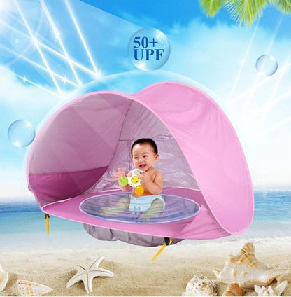 Tienda de playa para bebés, carpa de camping al aire libre para niños, plegable, impermeable, toldo parasol con protección UV.