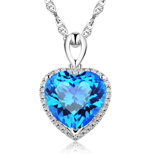 Pendentif Cœur Saphir