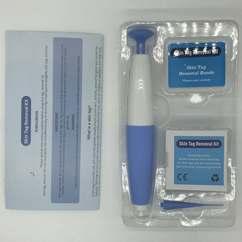 Kit de suppression de grains de beauté à usage domestique, dissolvant de verrues, outil de traitement des acrochordons par micro-bande, outil de soin de la peau facile à nettoyer