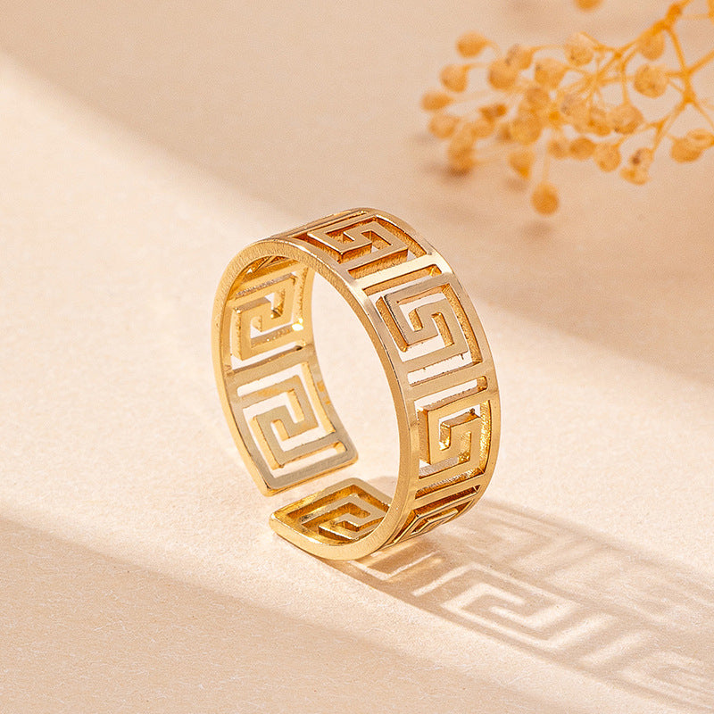 Boucles d'oreilles, bague, bracelet à col géométrique, parure de bijoux pour femme