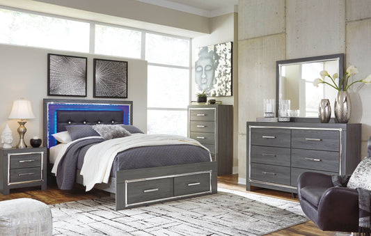 Gray Lodanna Modern 6 Pc Panel Bedroom Set-1