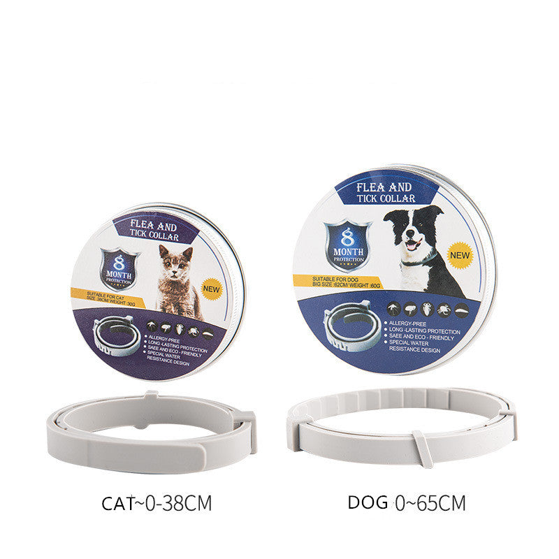 Collier anti-moustiques pour animaux de compagnie (chat et chien) - Collier répulsif anti-insectes ajustable - Accessoires pour animaux