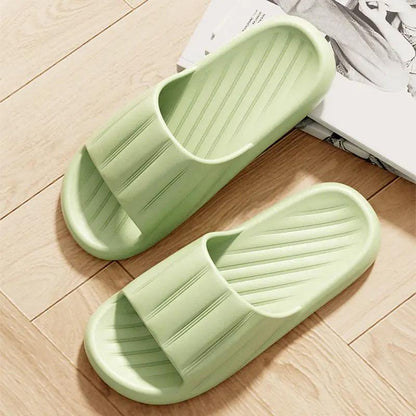 Unisex summer indoor slippers, mint green AdTec slides, pair.