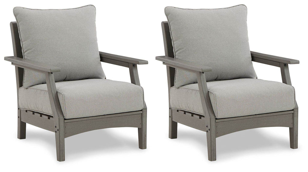 Visola - Lounge Chair w/Cushion (Set of 2) - Gray-1