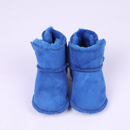 Nouvelles chaussures de bébé antidérapantes à fond souple et fourrure intégrée