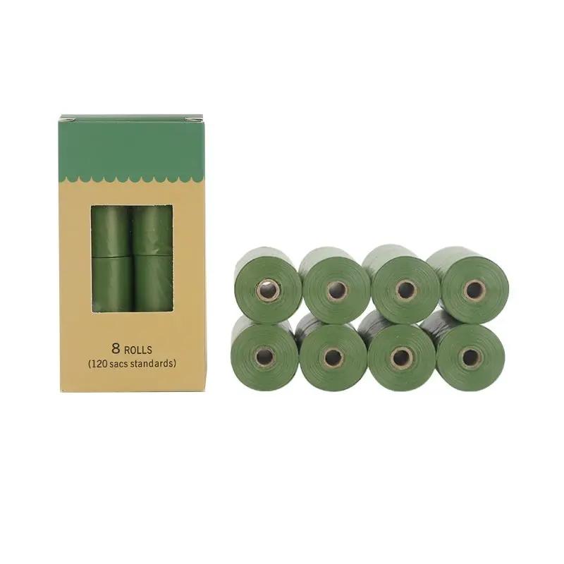 AdTec EPI Environmentally Friendly Degradable Pet Garbage Bags, green rolls, 8 rolls