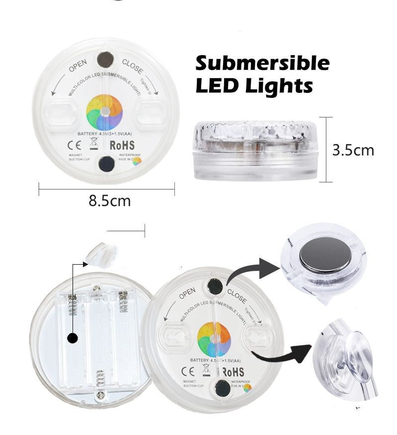 Guirlande lumineuse LED submersible étanche pour jardin, piscine, fontaine, spa, fête, salle de bain, avec télécommande