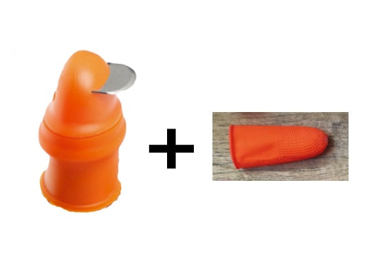 Cuchillo de pulgar de silicona, protector de dedos, equipo para cortar verduras, cuchillo para cosechar, pellizcar plantas, tijeras, guantes de jardinería