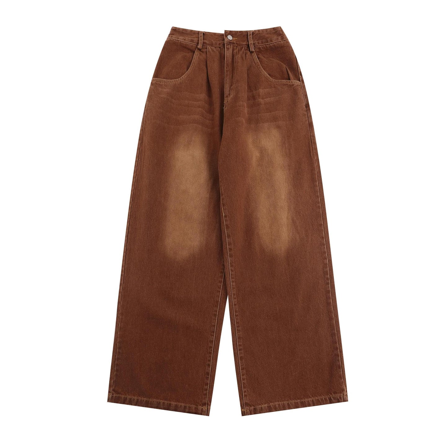 Vaqueros lavados con costura curva
