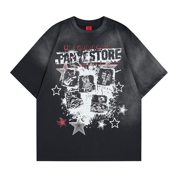 T-shirt court à manches courtes de style hip-hop