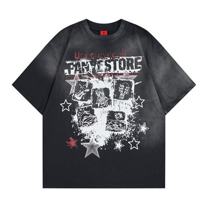 T-shirt court à manches courtes de style hip-hop