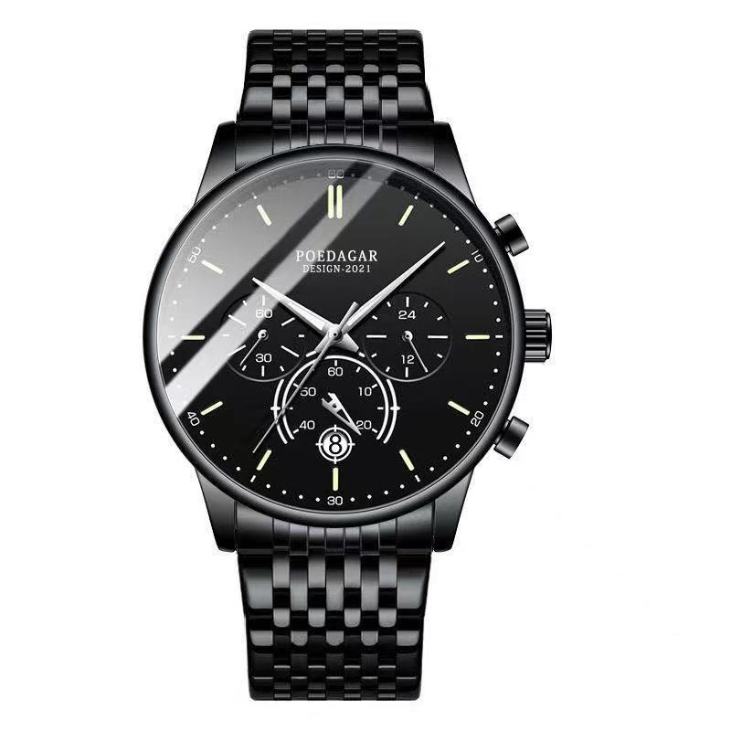 Reloj de cuarzo multifuncional e impermeable para hombre