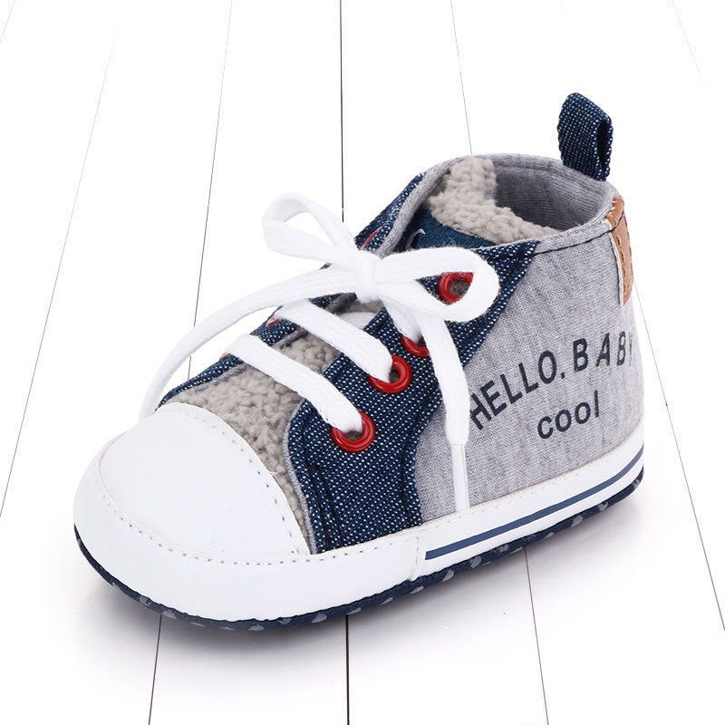 Chaussures en toile de couleur assortie lettres chaussures de marche