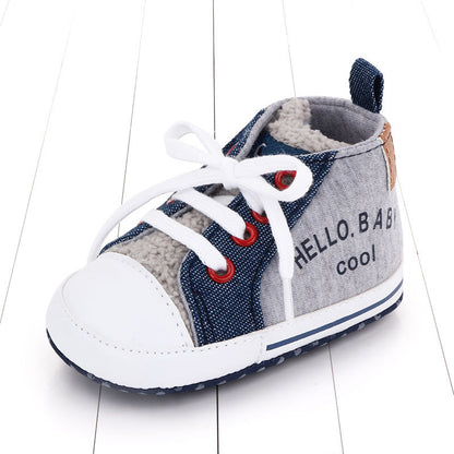 Chaussures en toile de couleur assortie lettres chaussures de marche