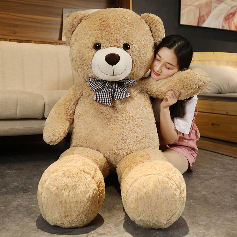 Grande poupée en peluche ours en peluche avec nœud papillon
