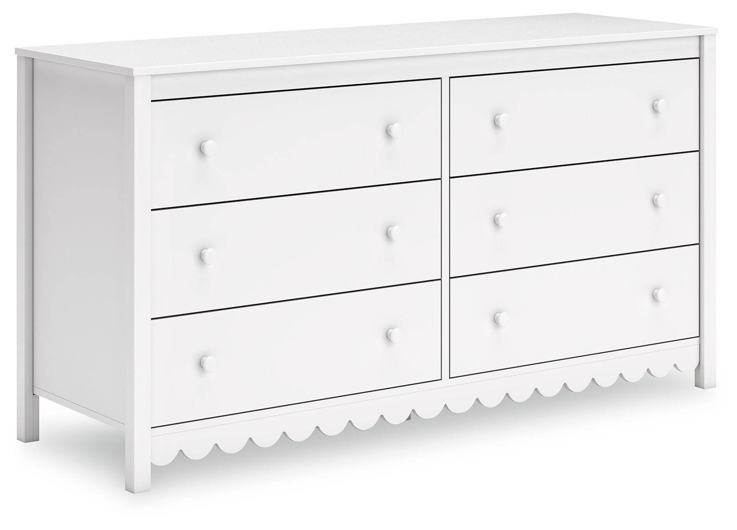 Hallityn - Six Drawer Dresser - White-0