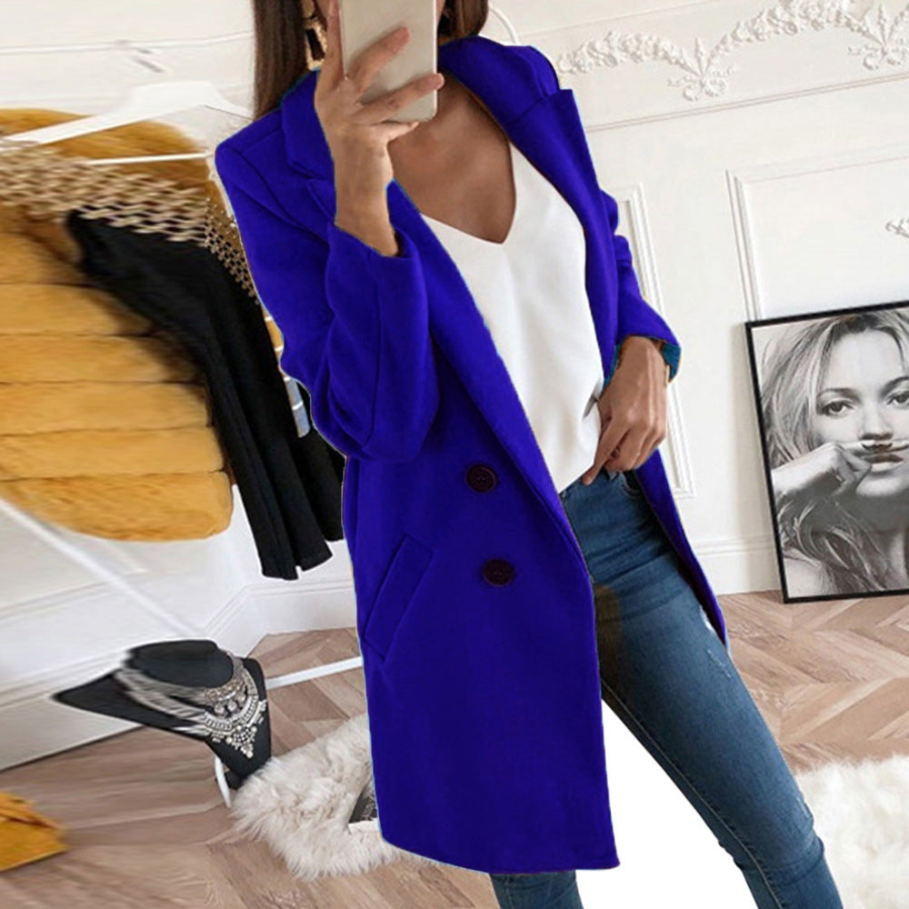 Manteau en laine mi-long