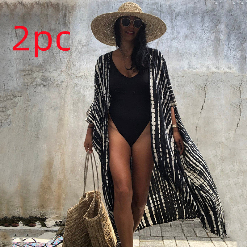 Robe de plage de villégiature en polyester anti-UV pour femmes