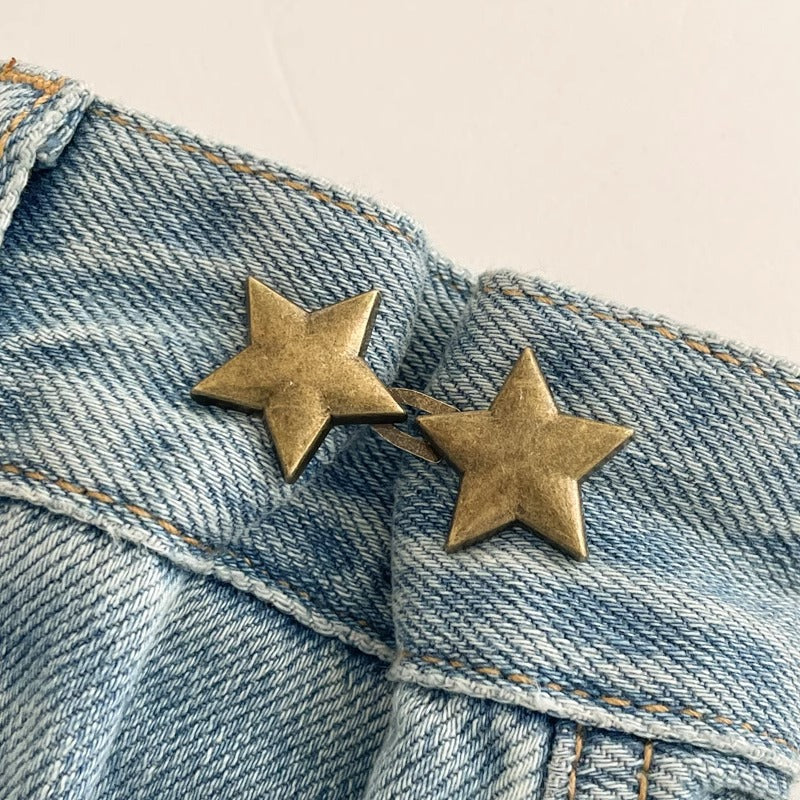 Boucle de ceinture en étoile à cinq branches pour pantalon et pantalon, accessoire de serrage de la taille