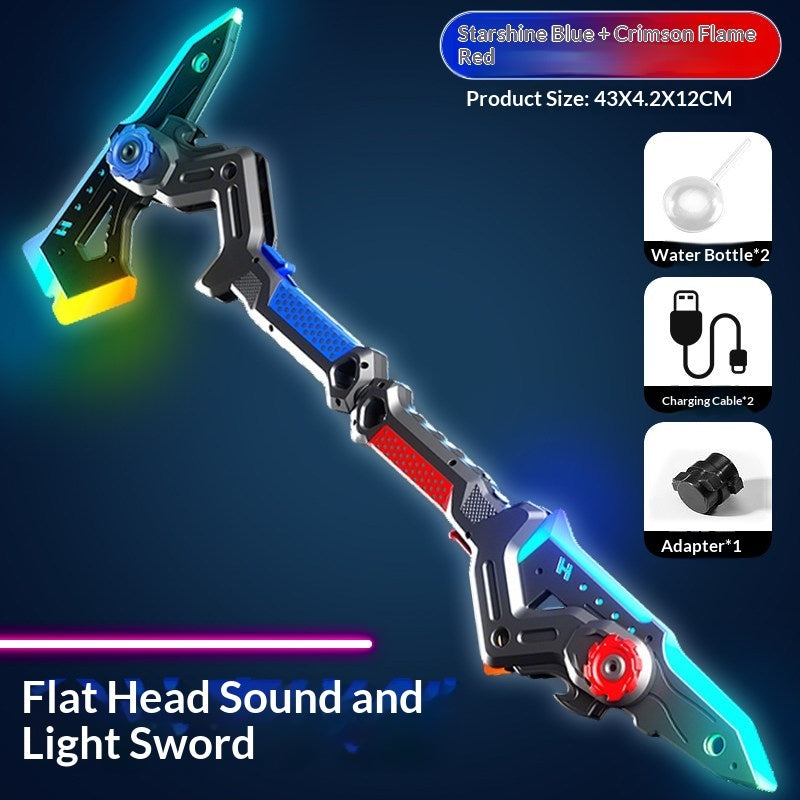 2-in-1 Spray Tomahawk Kids Laser Sword Toy