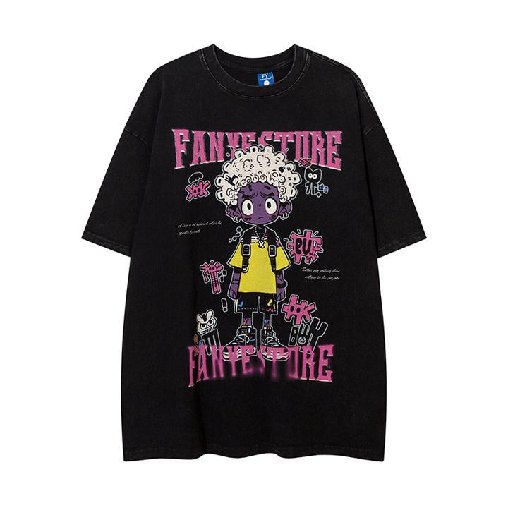 Cartoon short sleeved T-shirt