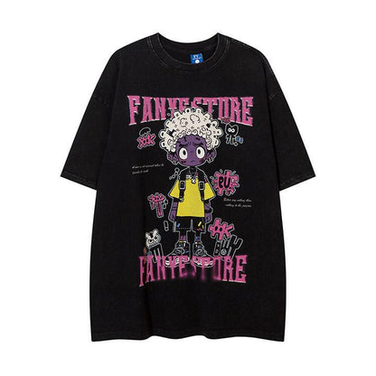 Cartoon short sleeved T-shirt