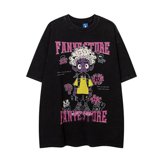 Cartoon short sleeved T-shirt