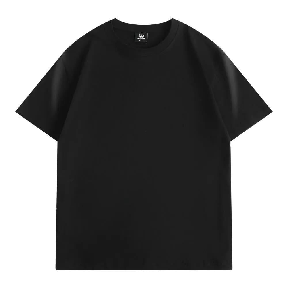 T-shirt, black pure cotton; neutral workwear essential