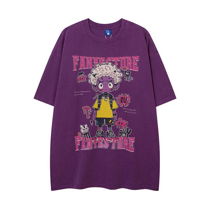 Cartoon short sleeved T-shirt