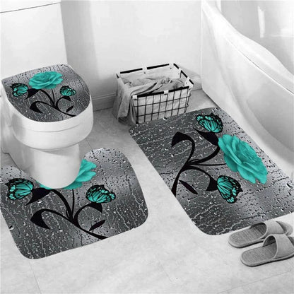Hot HD Digital Printing Polyester Waterproof Polyester Flower Bathroom Hotel Shower Curtain by eprolo