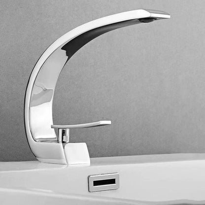 Black all copper single hole cold and hot faucet creative sink for washing hands and faces under the table by eprolo