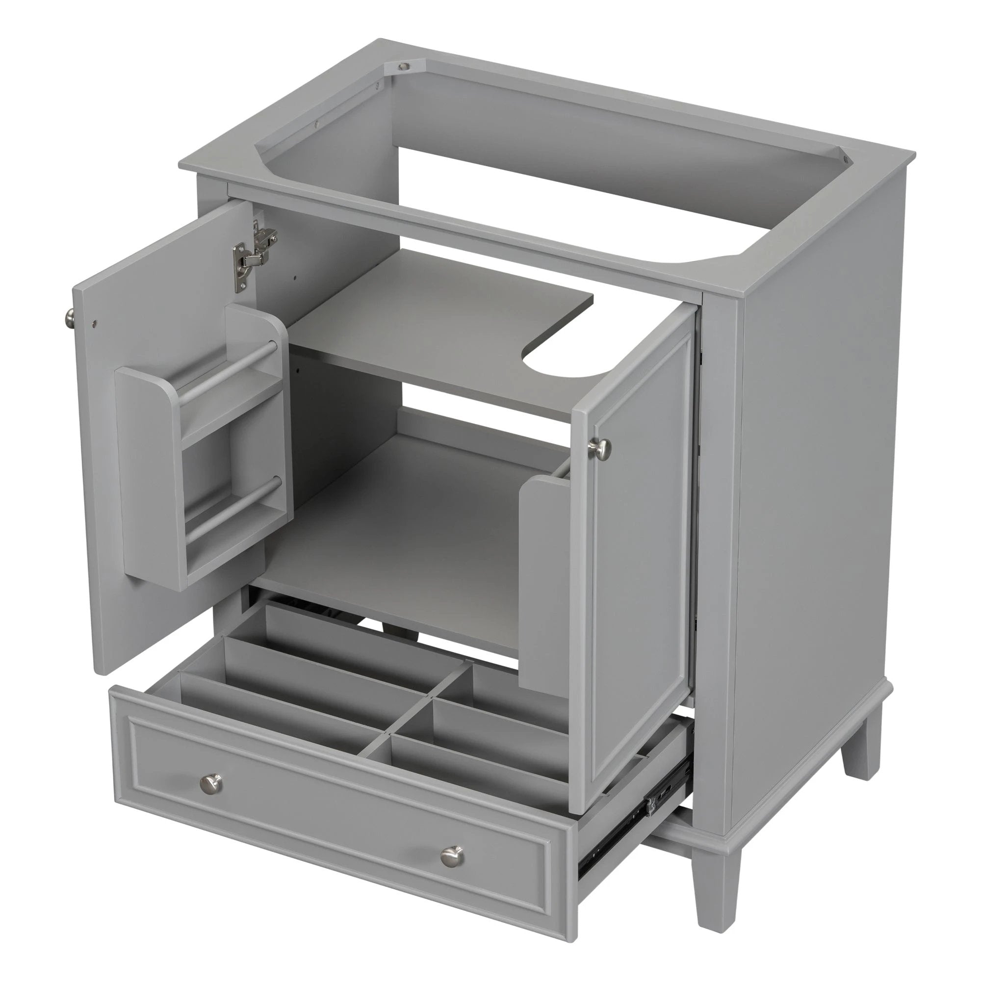 30 inch bathroom vanity no sink base only gray by eprolo