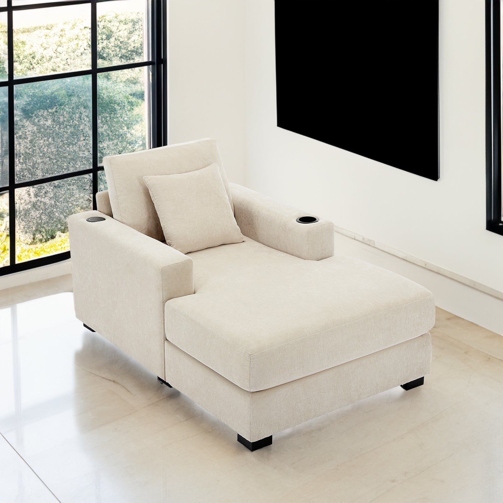 Tumbona oversized de 100.8 cm Sofá-diván de estilo moderno