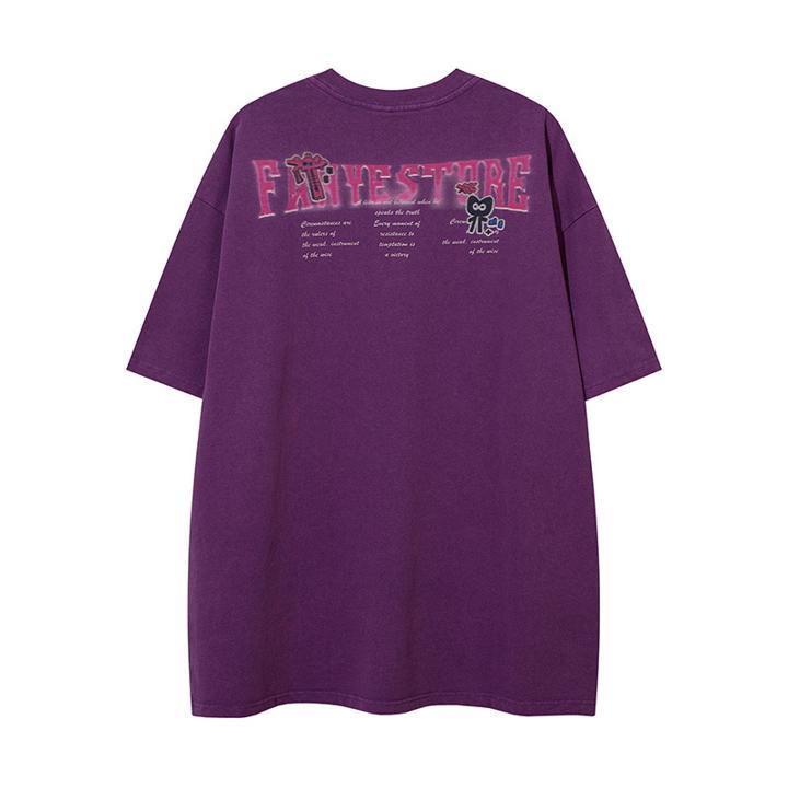 Cartoon short sleeved T-shirt