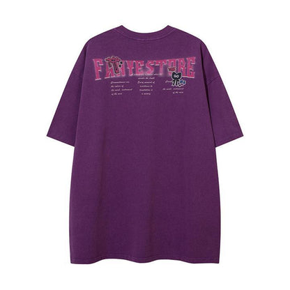 Cartoon short sleeved T-shirt