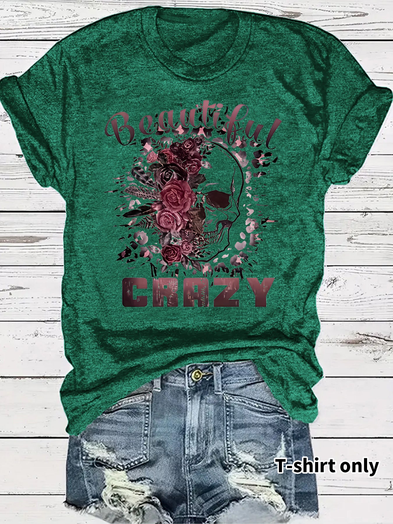 Camiseta con estampado de calavera