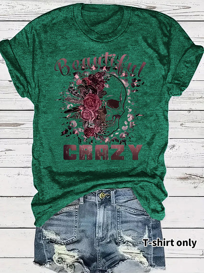 Camiseta con estampado de calavera