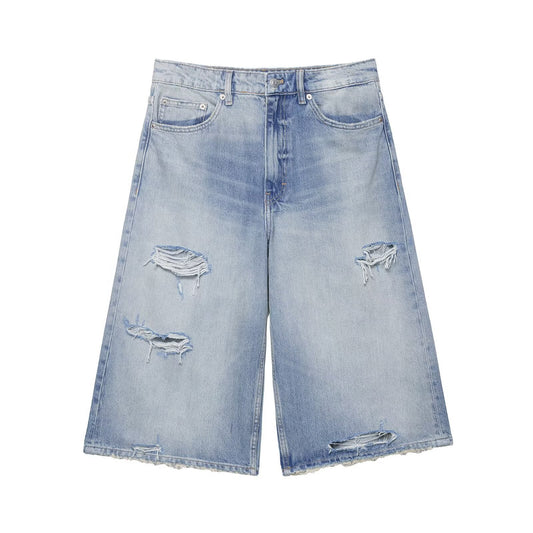Short décontracté en jean ample