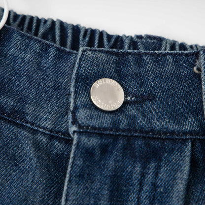 Jeans usés à broderies de dessins animés