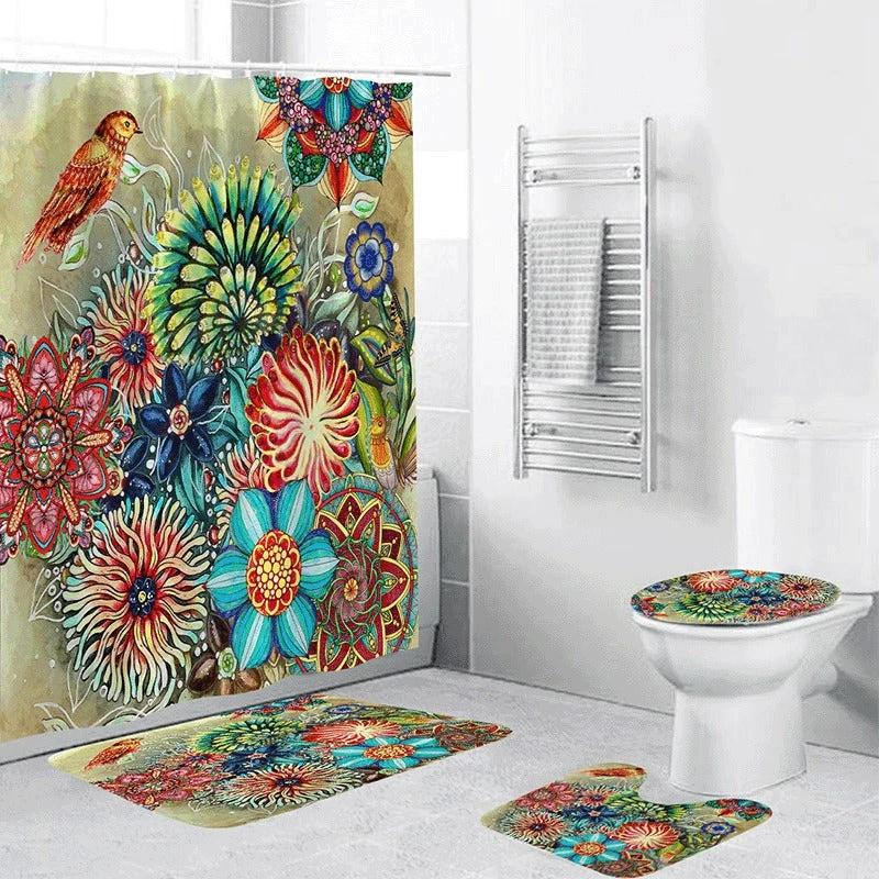 Bohemian Style 3D Digital Printing Polyester Waterproof and Mold Proof Shower Curtain Bathroom Shower Curtain by eprolo