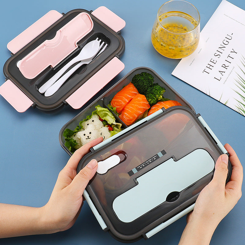 Boîte à lunch de cuisine, travail, étudiant, activités de plein air, voyage, conteneur alimentaire chauffant au micro-ondes, boîte Bento en plastique, boîtes de rangement pour collations